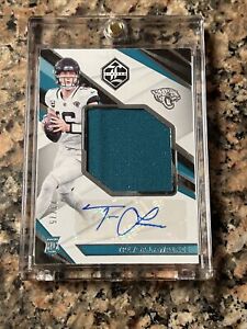 2021 Panini Limited Trevor Lawrence Rookie Patch Auto 23/75 #143 Jaguars