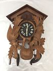 E. Schmeckenbecher W. Germany Cuckoo Clock Bird, Hare & Horn for Parts or Repair