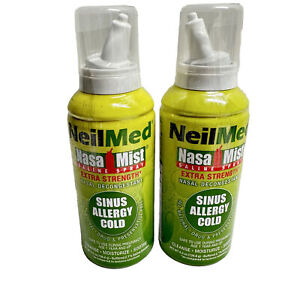 NeilMed Nasa Mist Saline Spray Sinus Allergy Cold 4.5 oz Exp 6/26 NEW Sealed X 2