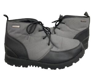 London Fog Waterproof Insulated Ankle Winter Snow Gray Chukka Boots Men's 11 M