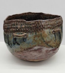 New ListingArtisan Handmade Pinch Pot | Vessel | Signed | Bronze age | Handles | Textured