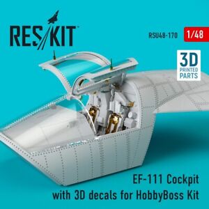 Reskit 1/48 EF-111 Cockpit w/ 3D Decals for HB Kit RSU480170