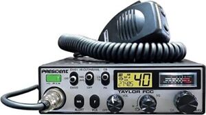 President Taylor 12/24v CB Radio w/ Color LCD Display Small Form Factor Compact