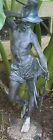 Bronze Garden Statue Old Patina Of A Lute Player 24”