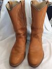 Double-H Quality Tan Leather Cowboy/Work Boots - Size 11 EE  - Style 1501 EUC