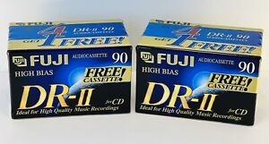 Lot of 10 FUJI DR-II High Bias 90 Type 2 Blank Cassette Tapes 90 Minutes Sealed