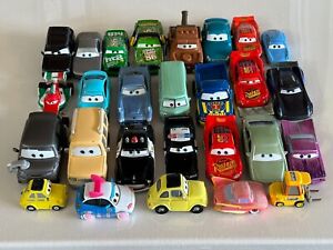 Disney Pixar Cars Lot of Diecast Toys Car Movies Lot of 27 Vehicles Preowned