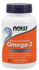 NOW Foods Omega 3 180EPA/120DHA 100 Softgels 1000mg Fish Oil 05/25EXP