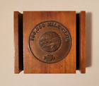 VTG 1960s United Airlines 100,000 Mile Club Medallion Wood Paperweight Morgan's
