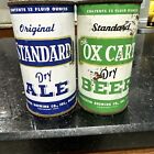New ListingTwo Older Flat Top Beer Cans From Standard Brewing Co. Oxcart. Ale. Blue Writing