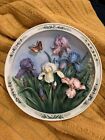 “The Iris Garden” Porcelein Plate By Lena Lui 1995