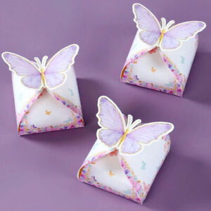 12pcs Butterfly Wedding Favour Box Party Sweets/Candy/Paper Gift Boxes Packing