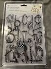 Autumn Leaves FREE STYLE ALPHABET Clear Stamps NEW