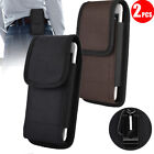2Pcs Canvas Vertical Case Cover Pouch Holster With Belt Loop For Large Cellphone