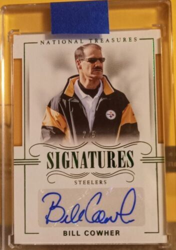 New Listing2017 National Treasures Bill Cowher #2/5 auto. Rare! Steelers Hall of Fame Coach
