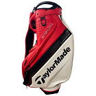 Taylormade Staff Tour Golf Bag Stealth Red White Ex-Demo Rainhood 12 Pockets