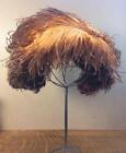 Vintage Hats by Lou Ella Ostrich Plume Feathers Brown/Rust Will Fit Larger Sizes