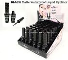 12 PCs Italia Deluxe Black Matte Waterproof Liquid Eyeliner- Full size 12 PCs