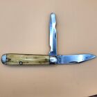 New ListingQueen Cutlery Large Q 1940's Electricians Knife Winterbottom Bone Handle Vintage