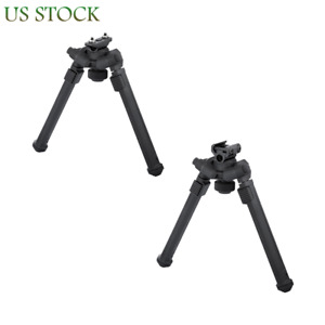 Tactical Adjustable Rifle Bipod With 360° Swivel Tilt Fits for Mlok or Picatinny
