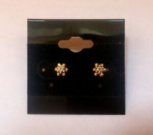 10K Yellow Gold Flower Shaped Baby Stud Earrings - Excellent