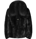 Luxury Women Real Mink Fur Genuine Coat With Fox Fur Collar Warm Winter Jacket