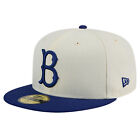 Men's New Era Cream Brooklyn Dodgers Cooperstown Collection Chrome 59FIFTY