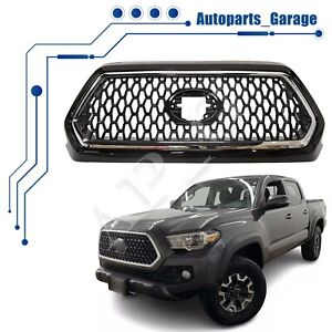 Front Mesh Bumper Upper Grille Grill Black for 2019 2021 Toyota Tacoma TRD (For: 2021 Tacoma)