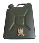 ROYAL SCOTS DRAGOON GUARDS DELUXE JERRY CAN HIP FLASK & GOLD PLATED BADGE