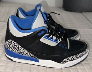 Size 9 - Jordan 3 Retro sport blue 2014 136064-007 EUC