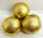 Lot of 3 Gold Decorative Balls
