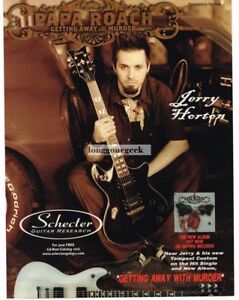 2004 SCHECTER Tempest Custom Electric Guitar JERRY HORTON Papa Roach Vintage Ad