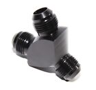 3-Way Y-Block Fitting Adapter AN10 10-AN Male to 2X AN10 10-AN Male BLACK