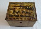 Patterson's Seal Cut Plug Tobacco Tin With Handle Woven Design Lunchbox Vintage