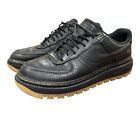 Nike Air Force 1 Low Luxe Mens Size 10 Black Bucktan Gum Yellow DB4109 001