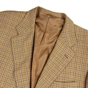 KITON Men's 100% Cashmere Jacket/Blazer Beige/Brown Plaid • 52 Italy | 42R US