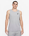 Nike Sportswear Club Mens Size M Cotton Tank Top Gray Black New BQ1260 063