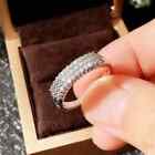 2Ct Round Lab-Created Moissanite Women's Half Eternity Ring 14k White GoldPlated