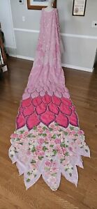 COSPLAY Pink Dragon Scales Costume Robe Hand Beaded As Pictured
