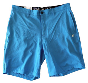 Hurley Mens 36 Hybrid Board Shorts Swim Beach Quick Dry NWT Blue Stretch