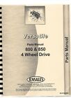 Versatile 800 850 Tractor Parts Manual Catalog