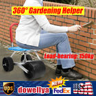 Garden Cart Rolling Stool Work Seat Cart with Wheels 360° Swivel Gardening Helpe
