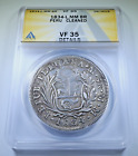 ANACS VF 1834 Peru Silver 8 Reales Genuine 1800s Piece Of Eight Dollar 8R Coin