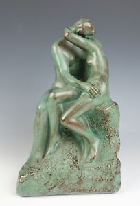 Mid-Century Alexander Backer Nude Lovers Verdigris Bronze Patina Chalkware ABCO