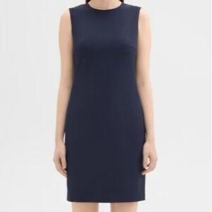 THEORY Sleeveless Fitted Dress Navy 6/8