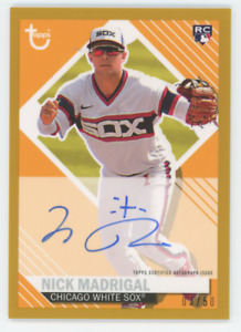 2021 TOPPS BROOKLYN #03/50 NICK MADRIGAL GOLD ROOKIE AUTOGRAPH RC AUTO PARALLEL