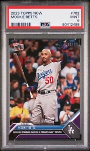 Mookie Betts  2023 MLB TOPPS NOW 762 Standing Ovation In Fenway Purple /25 PSA 9
