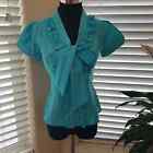 Bebe Ruffled Blouse with Tie XS