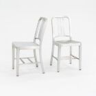 2010s Emeco 1006 Navy Dining / Side Chair in Brushed Aluminum 19x Available
