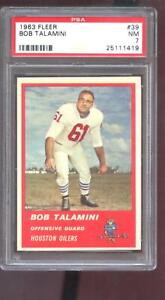 1963 Fleer #39 Bob Talamini PSA 7 Graded Football Card Houston Oilers